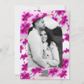 Orchidee Bloemen Elegante Bloemen Bloemen Bruiloft Kaart (Achterkant)