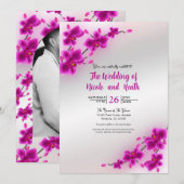 Orchidee Bloemen Elegante Bloemen Bloemen Bruiloft Kaart (Voorkant / Achterkant)