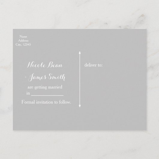 Orchidee Bloemen Elegante Bloemen Save the Date Aankondigingskaart (Achterkant)