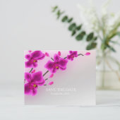 Orchidee Bloemen Elegante Bloemen Save the Date Aankondigingskaart (Staand voorkant)