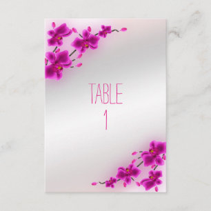 Orchidee Bloemen Elegante Bloemige Trouwtafel Numm Kaart