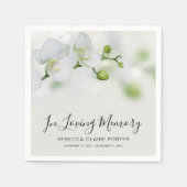 Orchidee Bloemen Foto Begrafenis Servet (Voorkant)