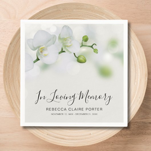 Orchidee Bloemen Foto Begrafenis Servet