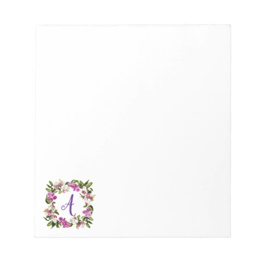 ORCHIDEE BLOEMEN FRAME NOTITIEBLOK (Voorkant)