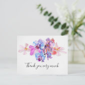 Orchidee bloemen op witte achtergrond Hartelijk da Briefkaart (Staand voorkant)