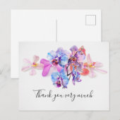Orchidee bloemen op witte achtergrond Hartelijk da Briefkaart (Voorkant / Achterkant)