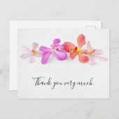 Orchidee bloemen op witte achtergrond Hartelijk da Briefkaart (Voorkant / Achterkant)