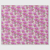Orchidee Bloemen Roze Bloemen Cadeaupapier (Vlak)