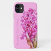 Orchidee bloemen roze waterverf kunst aangepast Case-Mate iPhone case (Achterkant)