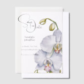 Orchidee bloemen witte bloemblaadjes save the date vellum uitnodigingen (Offset)