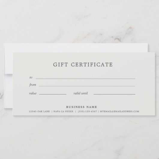 Orchidee Bloemen Zakelijke Cadeaubon (Achterkant)