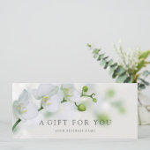 Orchidee Bloemen Zakelijke Cadeaubon (Staand voorkant)