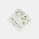 Orchidee bloemenbruiloft servet (Hoek)