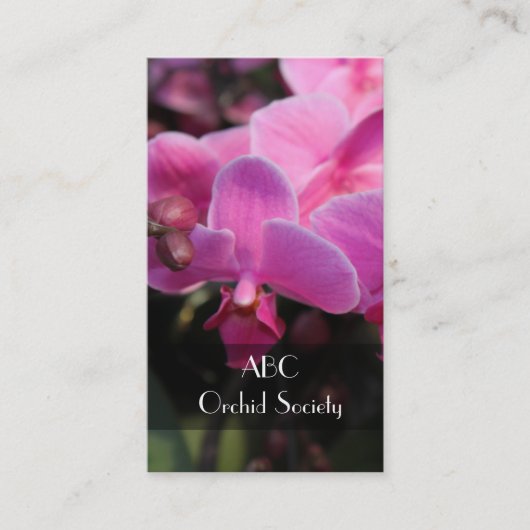 orchidee bloemensociëteit visitekaartje (Voorkant)