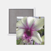 Orchidee Bloemmagneet Magneet (Voorkant / Achterkant)