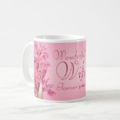 Orchidee bloemsierkunst Wonderful Wife roze mok (Voorkant links)