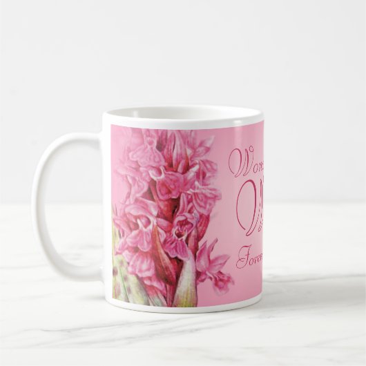Orchidee bloemsierkunst Wonderful Wife roze mok (Links)