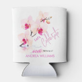 Orchidee Bloesem 60e Verjaardag Blikjeskoeler (Achterkant)