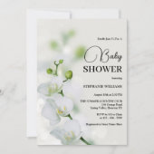 Orchidee Bloesem Baby Shower Kaart (Voorkant)