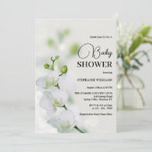 Orchidee Bloesem Baby Shower Kaart (Staand voorkant)