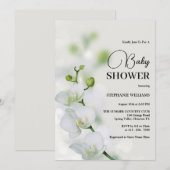 Orchidee Bloesem Baby Shower Kaart (Voorkant / Achterkant)