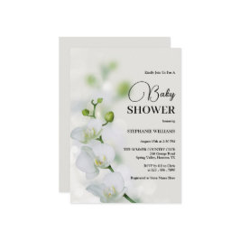 Orchidee Bloesem Baby Shower Kaart