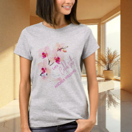Orchidee Bloesem Bloesems 60ste Verjaardag Naam T- T-shirt