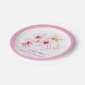 Orchidee Bloesem Bloesems 60ste Verjaardag Papier  Papieren Bordje (Gekanteld)