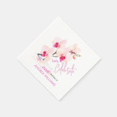 Orchidee Bloesem Bloesems 60ste Verjaardag Servett Servet (Hoek)