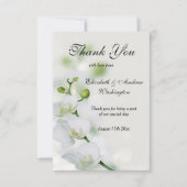 Orchidee Bloesem Blossoms Bruiloft Bedankkaart (Voorkant)