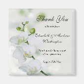 Orchidee Bloesem Blossoms Bruiloft Magneet (Voorkant)