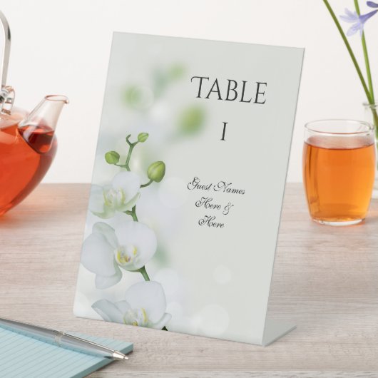 Orchidee Bloesem Blossoms Trouwtafel Nummer Reclamebord Met Voetstuk (Insitu)