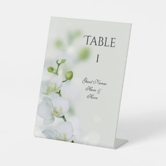 Orchidee Bloesem Blossoms Trouwtafel Nummer Reclamebord Met Voetstuk