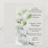 Orchidee Bloesem Bruiloft Kaart (Voorkant / Achterkant)