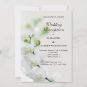 Orchidee bloesem bruiloft receptie kaart (Voorkant)