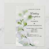 Orchidee bloesem bruiloft receptie kaart (Voorkant / Achterkant)