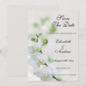 Orchidee Bloesem Bruiloft Save The Date (Voorkant / Achterkant)