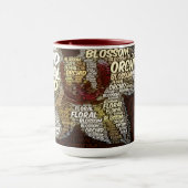 Orchidee bloesem typografie over Marsala Mok (Midden)