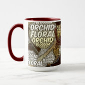 Orchidee bloesem typografie over Marsala Mok (Links)