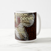 Orchidee bloesem typografie over Marsala Mok (Voorkant rechts)