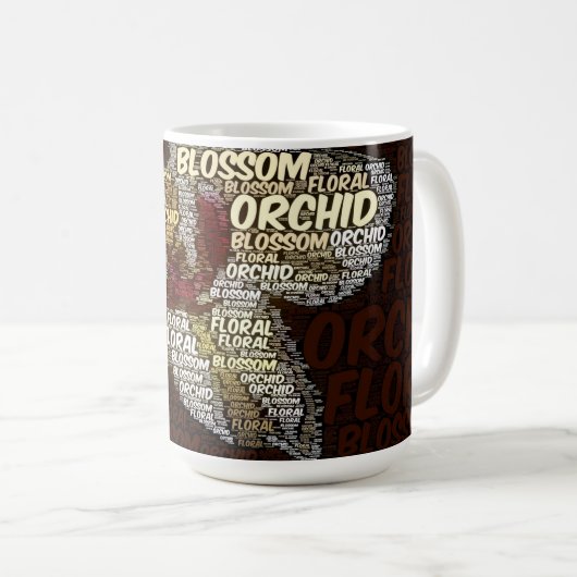 Orchidee bloesem typografie over Marsala Mok (Voorkant rechts)