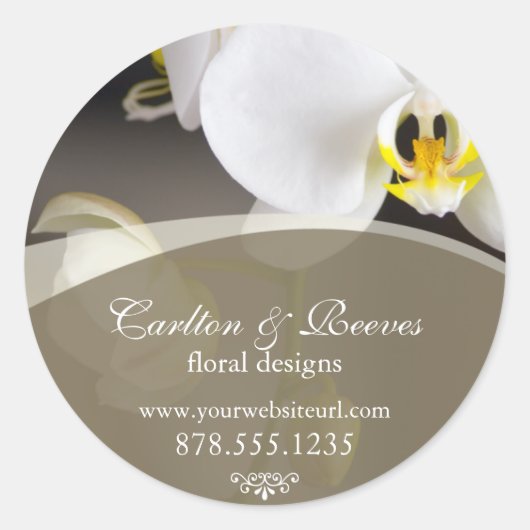 Orchidee Blooms 2 Ronde Sticker (Voorkant)