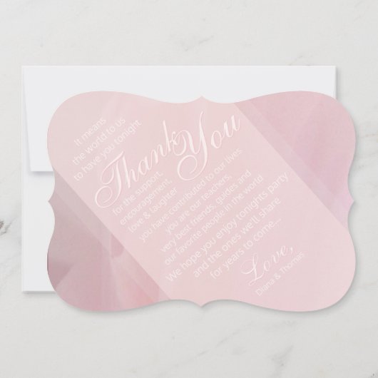 Orchidee Blush Dank Receptie Kaarten (Achterkant)