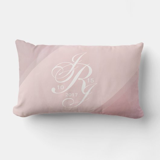 Orchidee Blush Monogram Kussen (Voorkant)