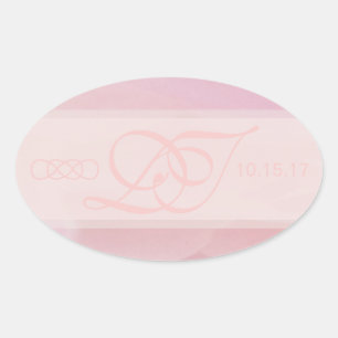 Orchidee Blush Ovaal Envelop Stickers