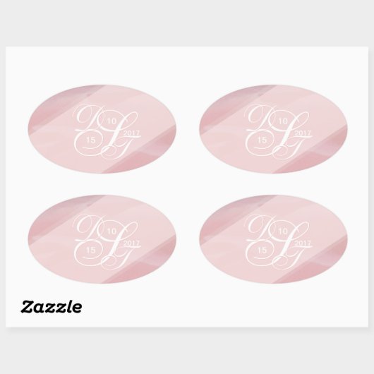 Orchidee blush ovale Stickers (Vel)