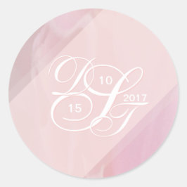 Orchidee Blush Ronde Envelop Stickers