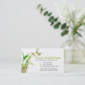 Orchidee-boer/bloemkweker-visitekaartjes Visitekaartje (Staand voorkant)