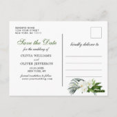 Orchidee Boheemse Bloemige Trouw Save The Date FOT Briefkaart (Achterkant)