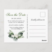 Orchidee Boheemse Bloemige Trouw Save The Date FOT Briefkaart (Achterkant)